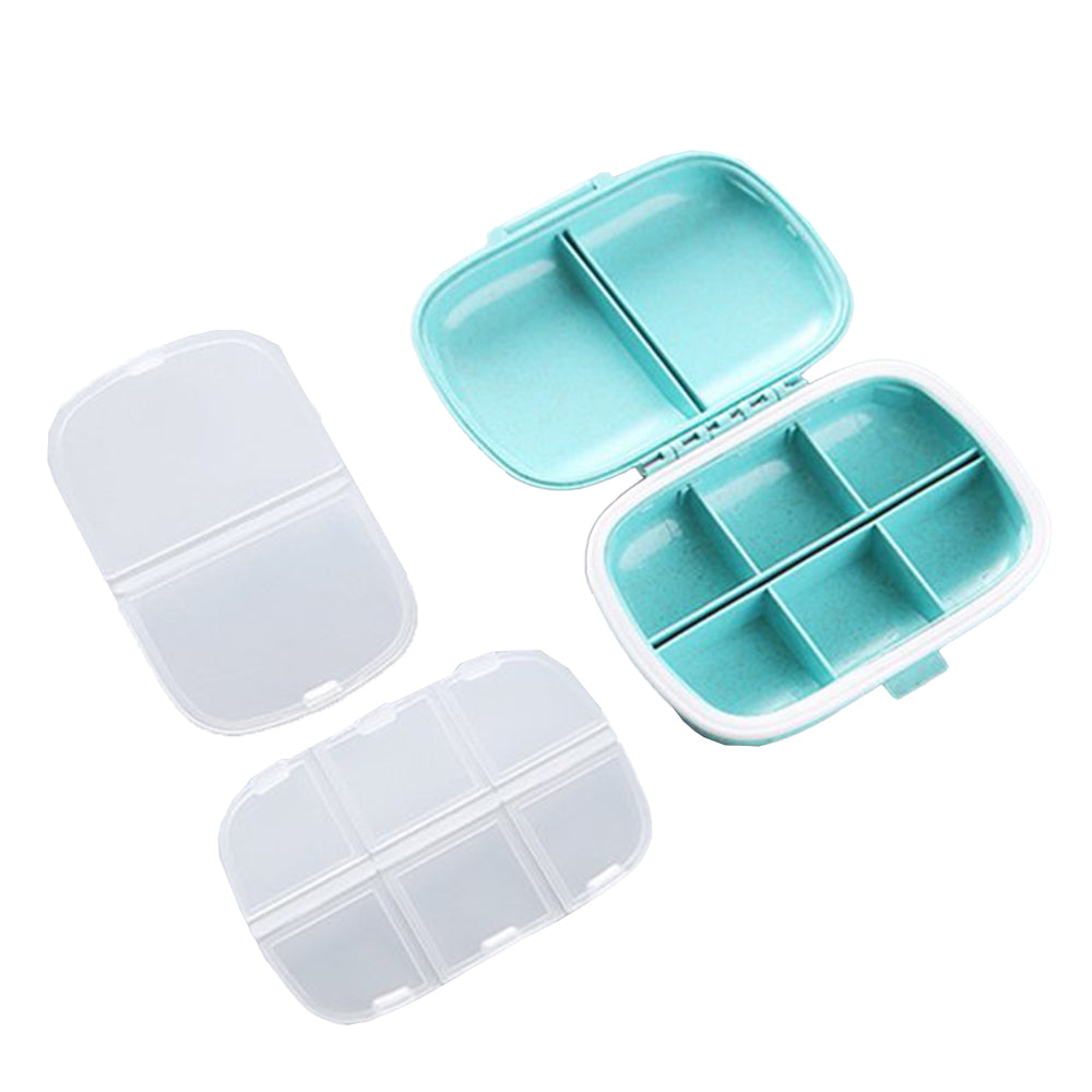 Pill Box Medicine Organizer Dispenser Box Case Travel Tablet Container Holder -Blue