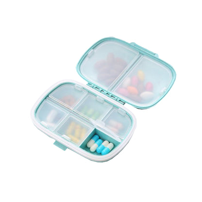 Pill Box Medicine Organizer Dispenser Box Case Travel Tablet Container Holder -Blue
