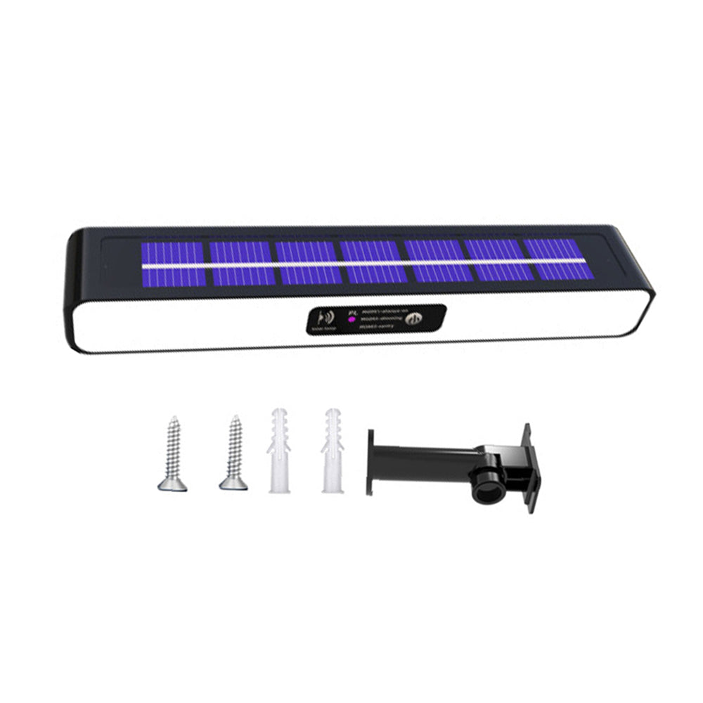 Solar Strobe Warning Light Control Flashing Beacon Barricade Construction Safety Road Signs Flash Traffic Lights -White light + red and blue light warning