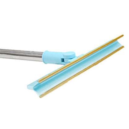 Retractable Long Handle Scraper Carpet Rake Pet Hair Removal Scraper Blue