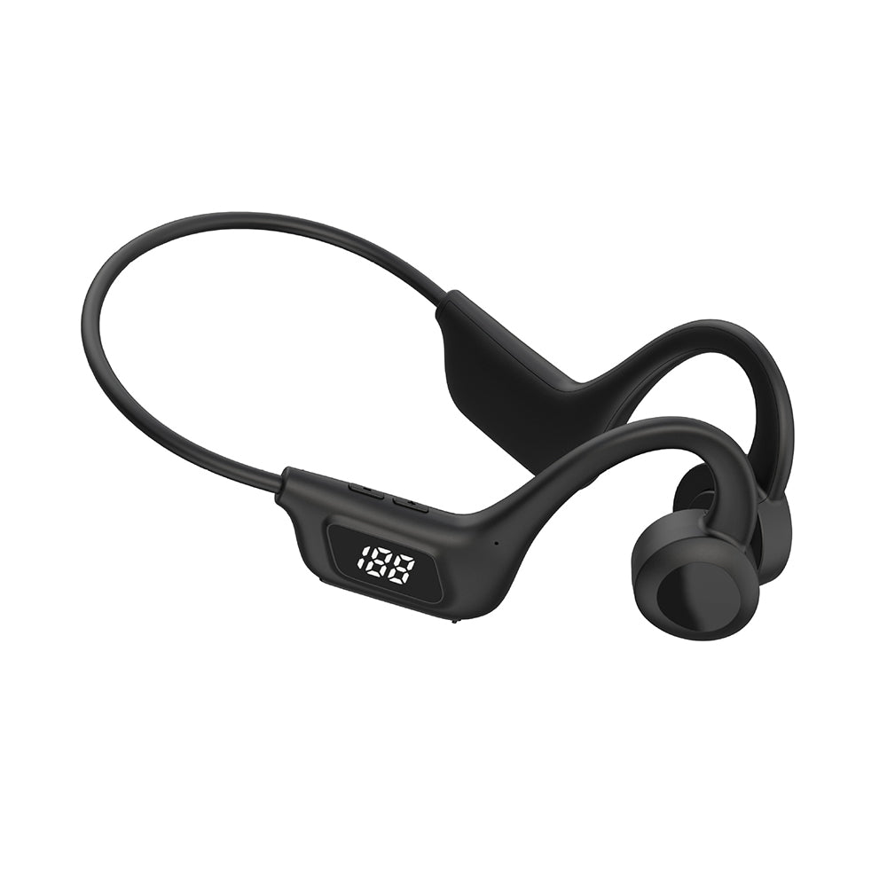 Bone Conduction Headphones Air Conduction Headphones Wireless Bluetooth 5.2 Sweatproof Sport Earphone -Black