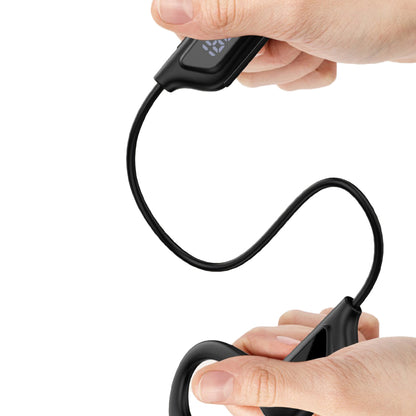 Bone Conduction Headphones Air Conduction Headphones Wireless Bluetooth 5.2 Sweatproof Sport Earphone -Black