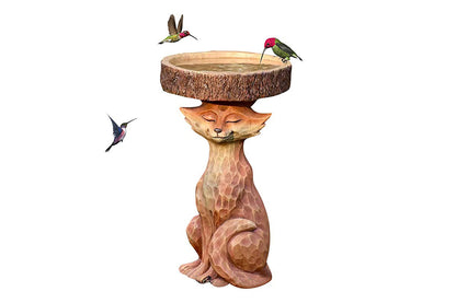 Bird Feeder Wild Bird-Baths for Outdoors Garden Decor-fox