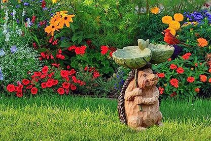 Bird Feeder Wild Bird-Baths for Outdoors Garden Decor-hedgehog
