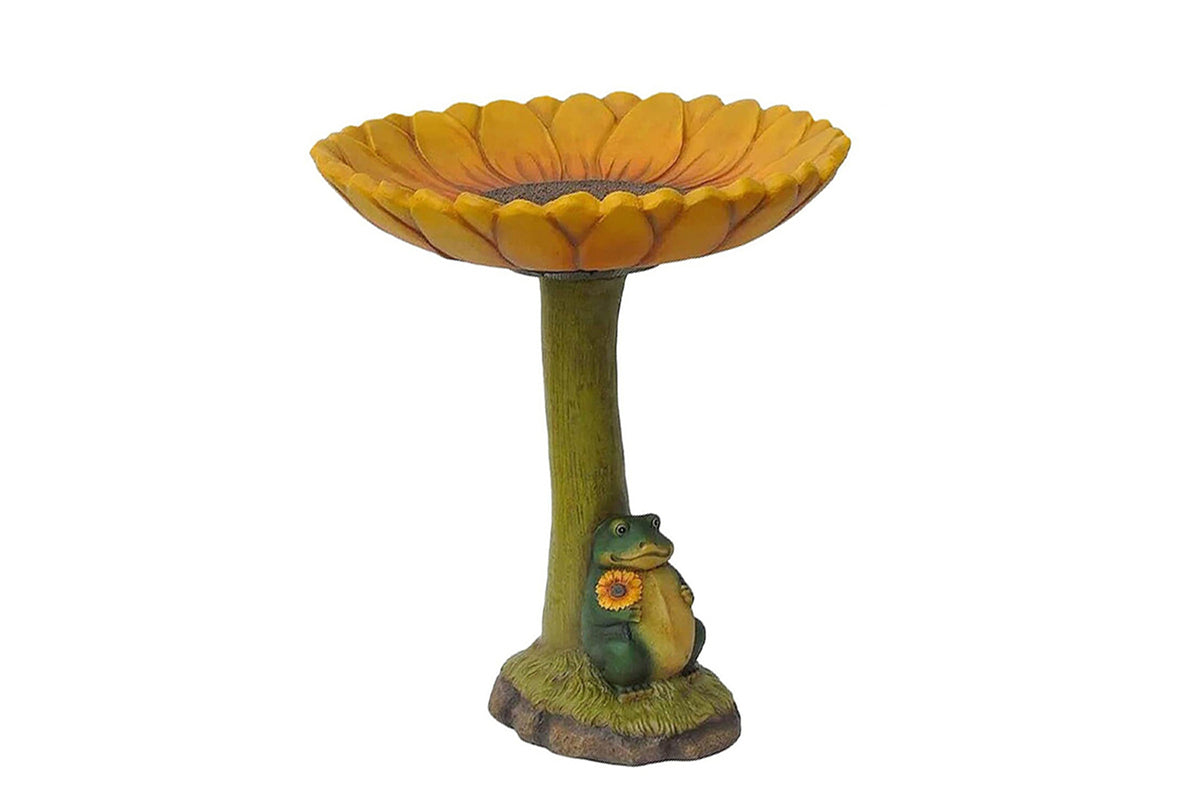 Bird Feeder Wild Bird-Baths for Outdoors Garden Decor-frog
