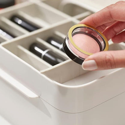 Large Cosmetic Organizer with Drawer and Removable Mirror
