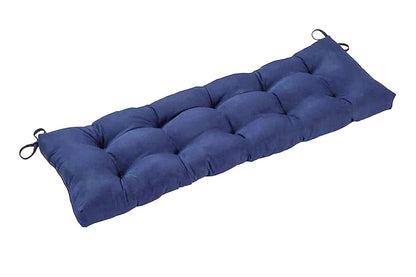 Outdoor Loveseat Cushion Outdoor Bench Cushion Long Seat Pad with Ties for Indoor Outdoor Furniture-Blue
