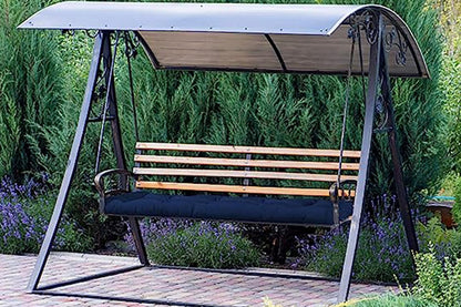 Outdoor Loveseat Cushion Outdoor Bench Cushion Long Seat Pad with Ties for Indoor Outdoor Furniture-Blue