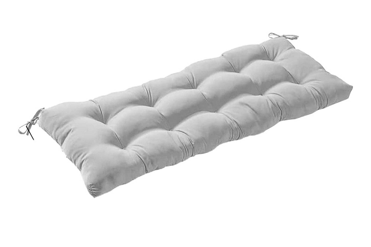Outdoor Loveseat Cushion Outdoor Bench Cushion Long Seat Pad with Ties for Indoor Outdoor Furniture-Grey