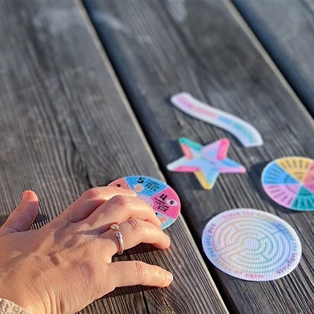 11Pcs Sensory Stickers Mindfulness Stickers Calming Strips Fidget Stickers