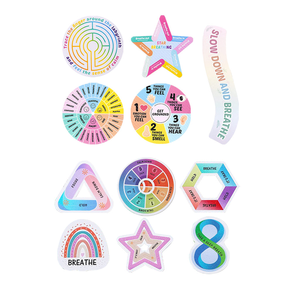 11Pcs Sensory Stickers Mindfulness Stickers Calming Strips Fidget Stickers