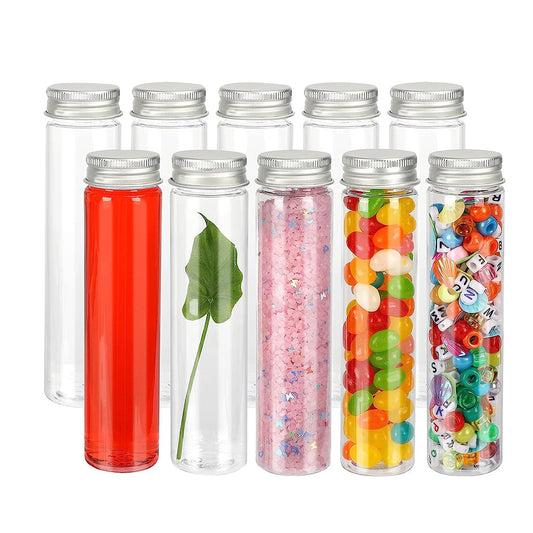 10Pcs Empty Sample Glass Bottles Test Tube Jelly Candy Bottles Wishing Bottles