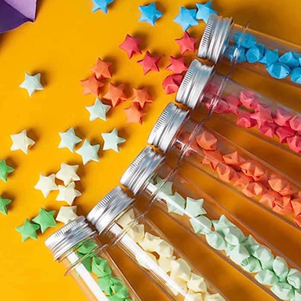 10Pcs Empty Sample Glass Bottles Test Tube Jelly Candy Bottles Wishing Bottles