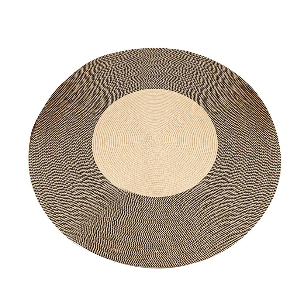 Braided Floor Mat Soft Jute Floor Mat for Home Room Office Style 2