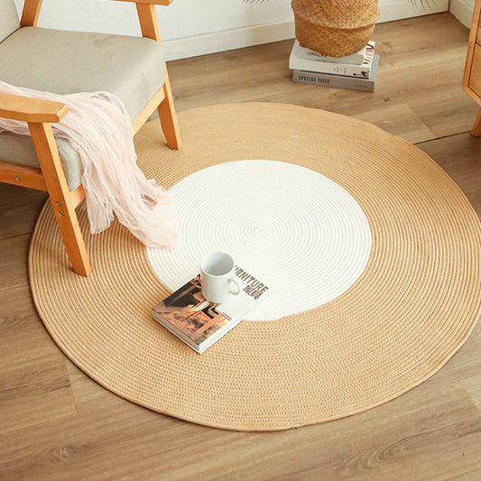 Braided Floor Mat Soft Jute Floor Mat for Home Room Office Style 4