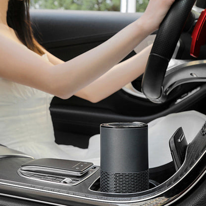 Portable Negative Ion Air Purifier Air Cleaner for Car Home Bedroom Grey