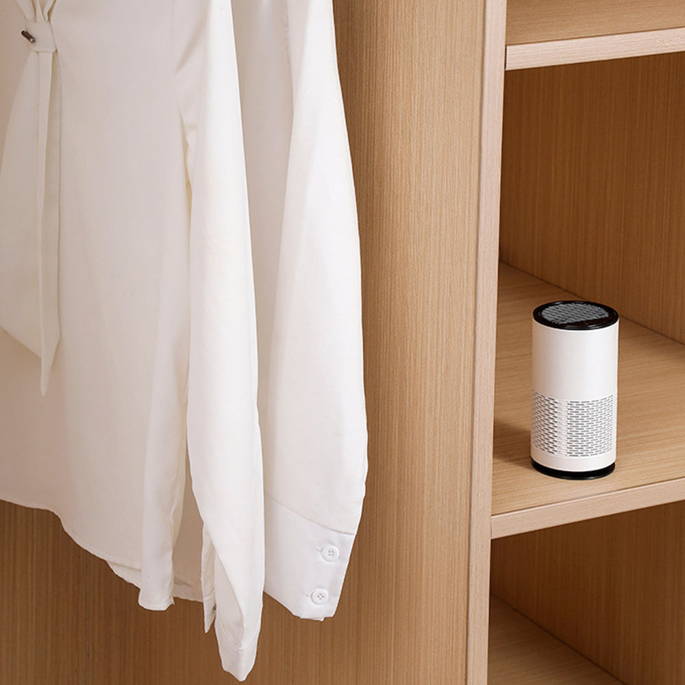 Portable Negative Ion Air Purifier Air Cleaner for Car Home Bedroom White