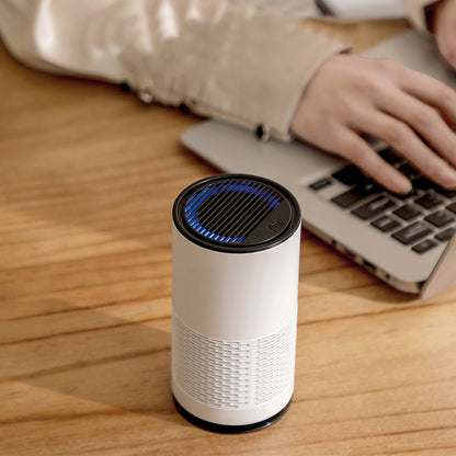 Portable Negative Ion Air Purifier Air Cleaner for Car Home Bedroom White