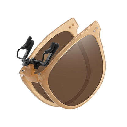 Pair of Clip-On Sunglasses Polarized Flip-Up Glasses for Men and Women Style 2
