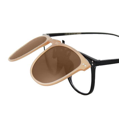 Pair of Clip-On Sunglasses Polarized Flip-Up Glasses for Men and Women Style 2