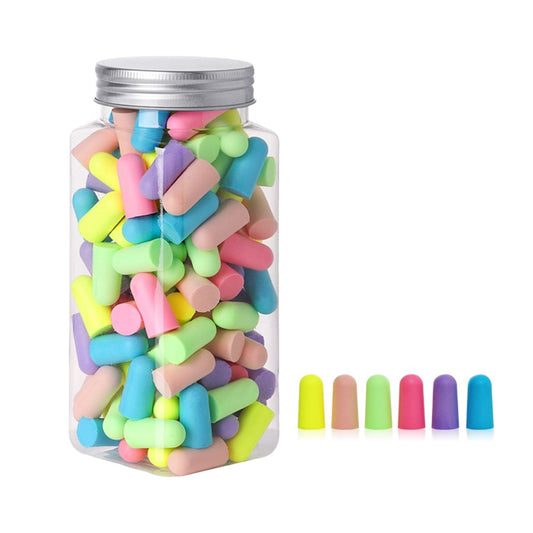 120pcs Soft Foam Ear Plugs Travel Reusable Sleeping Earplug for Noise Reduction Milticolor