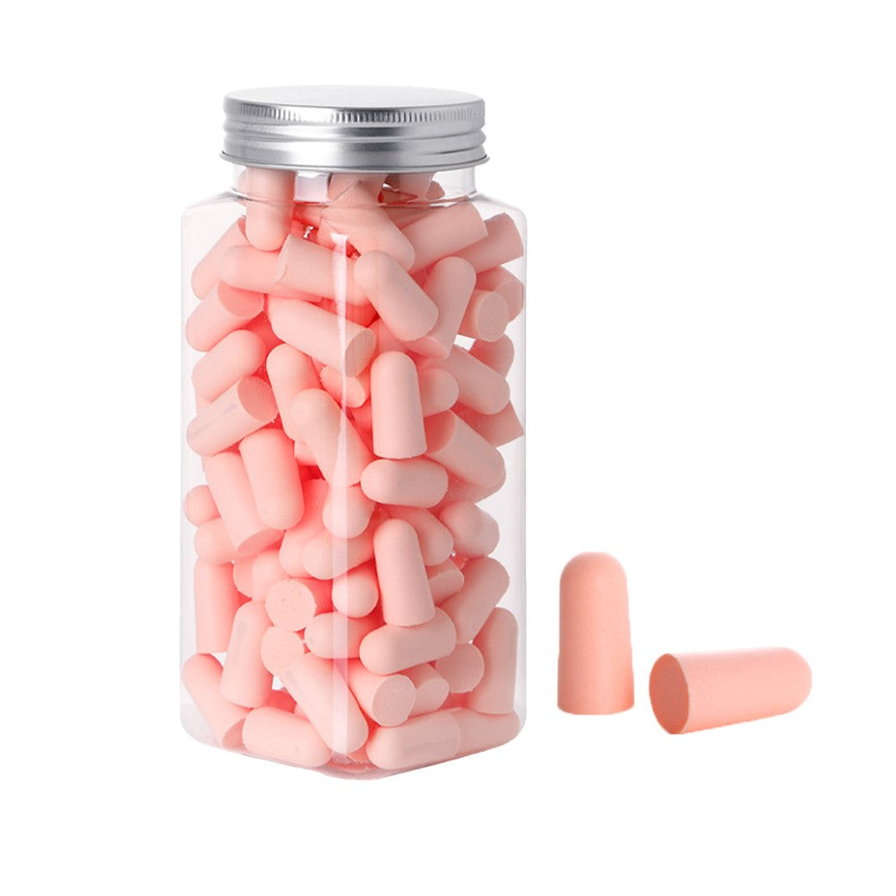 120pcs Soft Foam Ear Plugs Travel Reusable Sleeping Earplug for Noise Reduction Pink