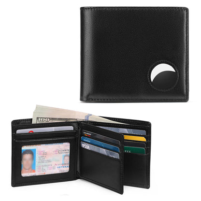 Mens RFID Blocking Wallet Genuine Leather Card Holder Black