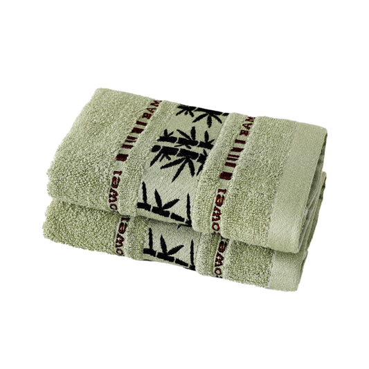 Absorbent Towels Soft Bamboo Fiber Towel for Bathroom Kitchen Baby Wash Hand Bath Towel -Light Green