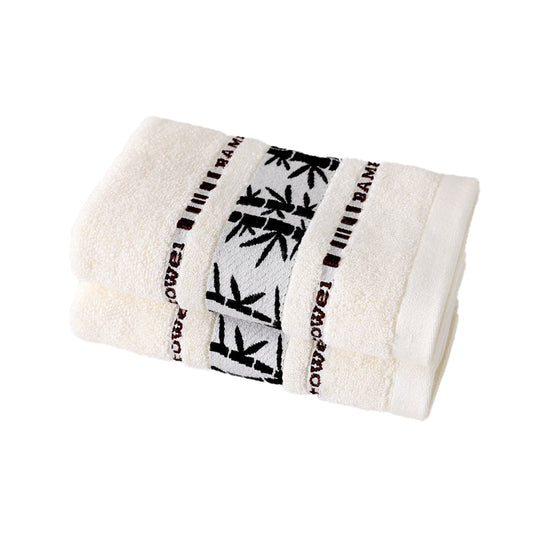 Absorbent Towels Soft Bamboo Fiber Towel for Bathroom Kitchen Baby Wash Hand Bath Towel -White