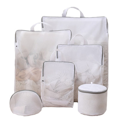 6Pcs Bra Sock Lingerie Wash Bag Zipped Laundry Washing Machine Mesh Net Bag