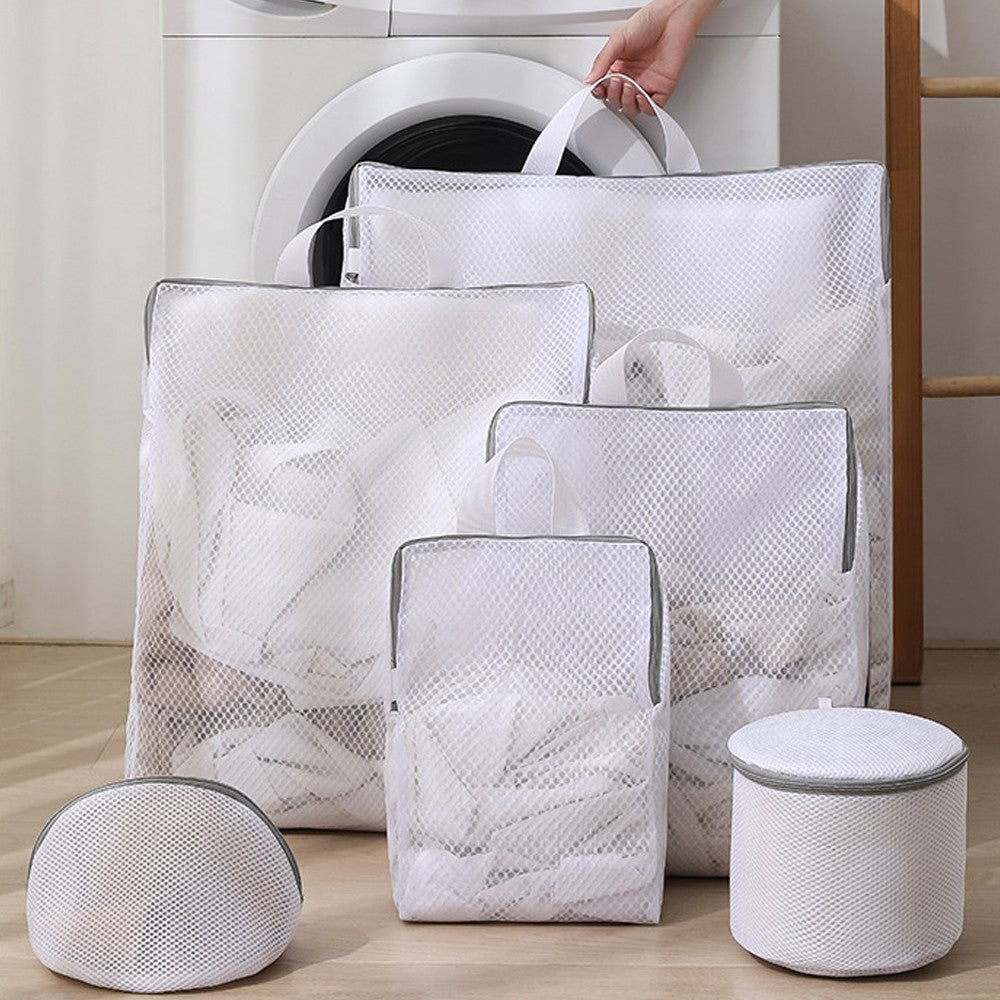 6Pcs Bra Sock Lingerie Wash Bag Zipped Laundry Washing Machine Mesh Net Bag