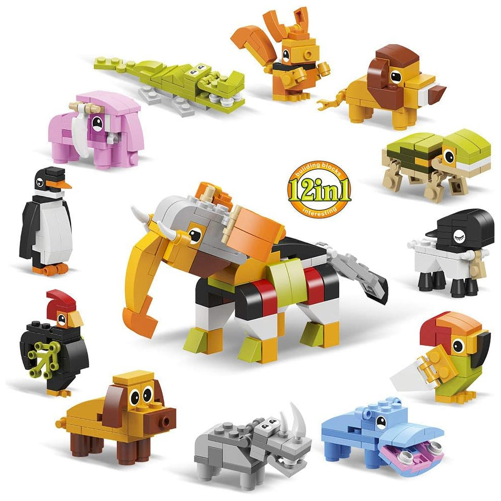 24pcs Christmas Advent Calendar DIY Aquatic Creatures Building Blocks Toy Christmas Countdown Calendar Xmas Blind Box Style 1