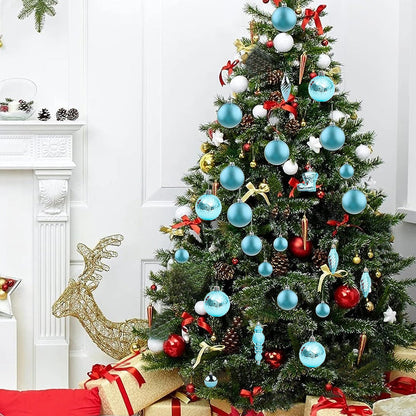 2set Christmas Tree Ornaments Set Tree for Xmas Wreath Tree Decor Blue Pink