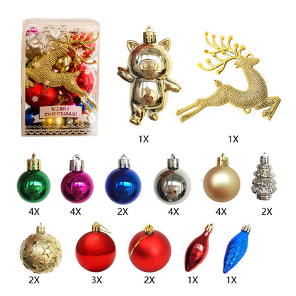 2set Christmas Tree Ornaments Set Tree for Xmas  Tree Decor Multicolor Red