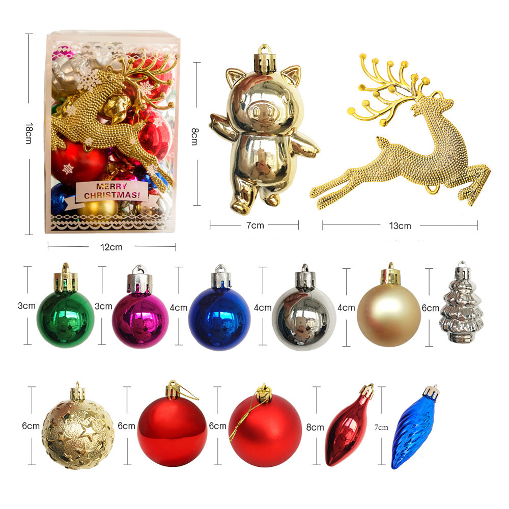 2set Christmas Tree Ornaments Set Tree for Xmas  Tree Decor Multicolor Red