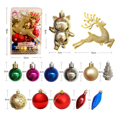 2set Christmas Tree Ornaments Set Tree for Xmas  Tree Decor Multicolor Red