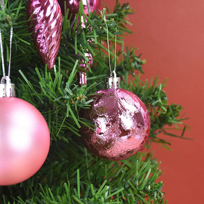 2set Christmas Tree Ornaments Set Tree for Xmas Wreath Tree Decor Blue Pink