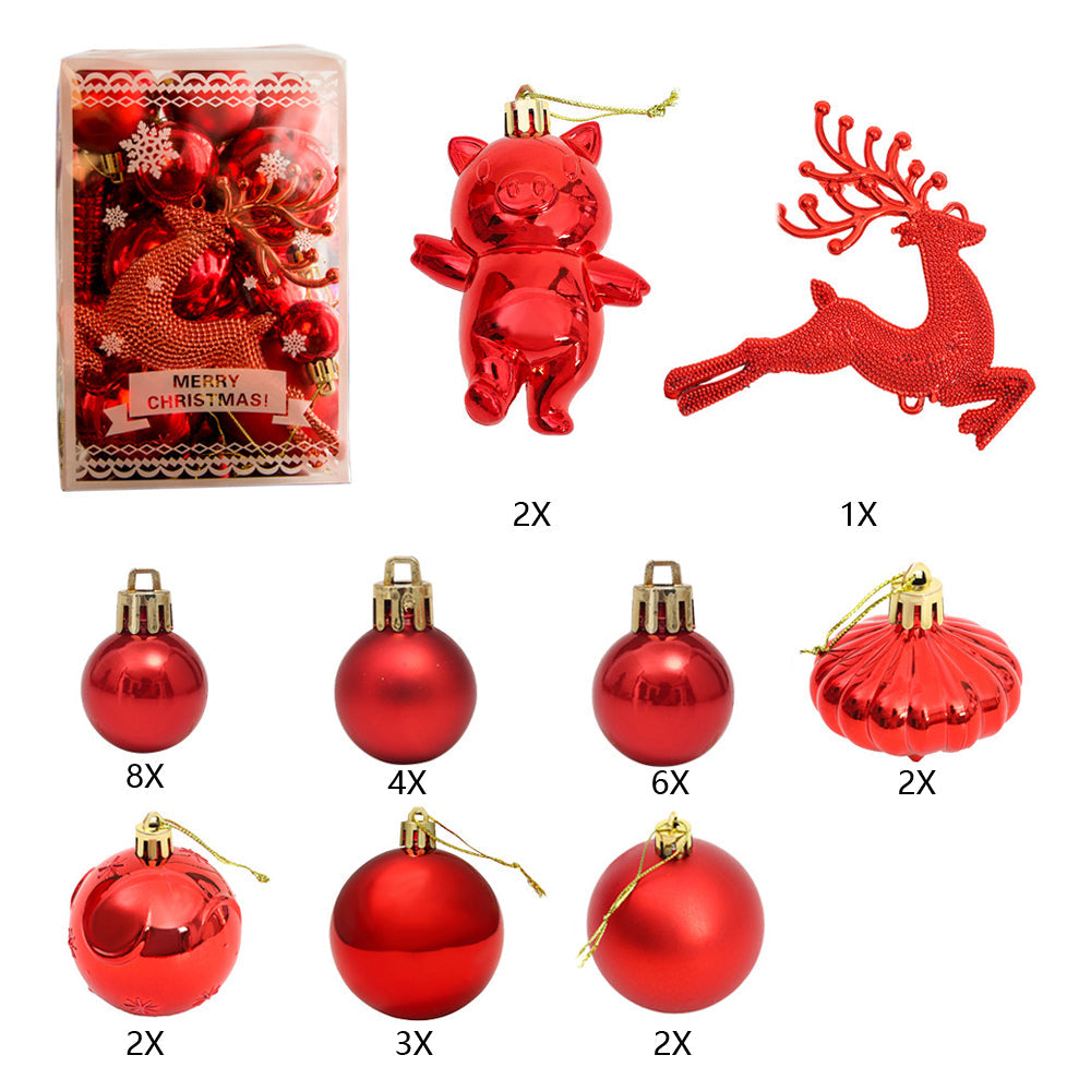 2set Christmas Tree Ornaments Set Tree for Xmas  Tree Decor Multicolor Red