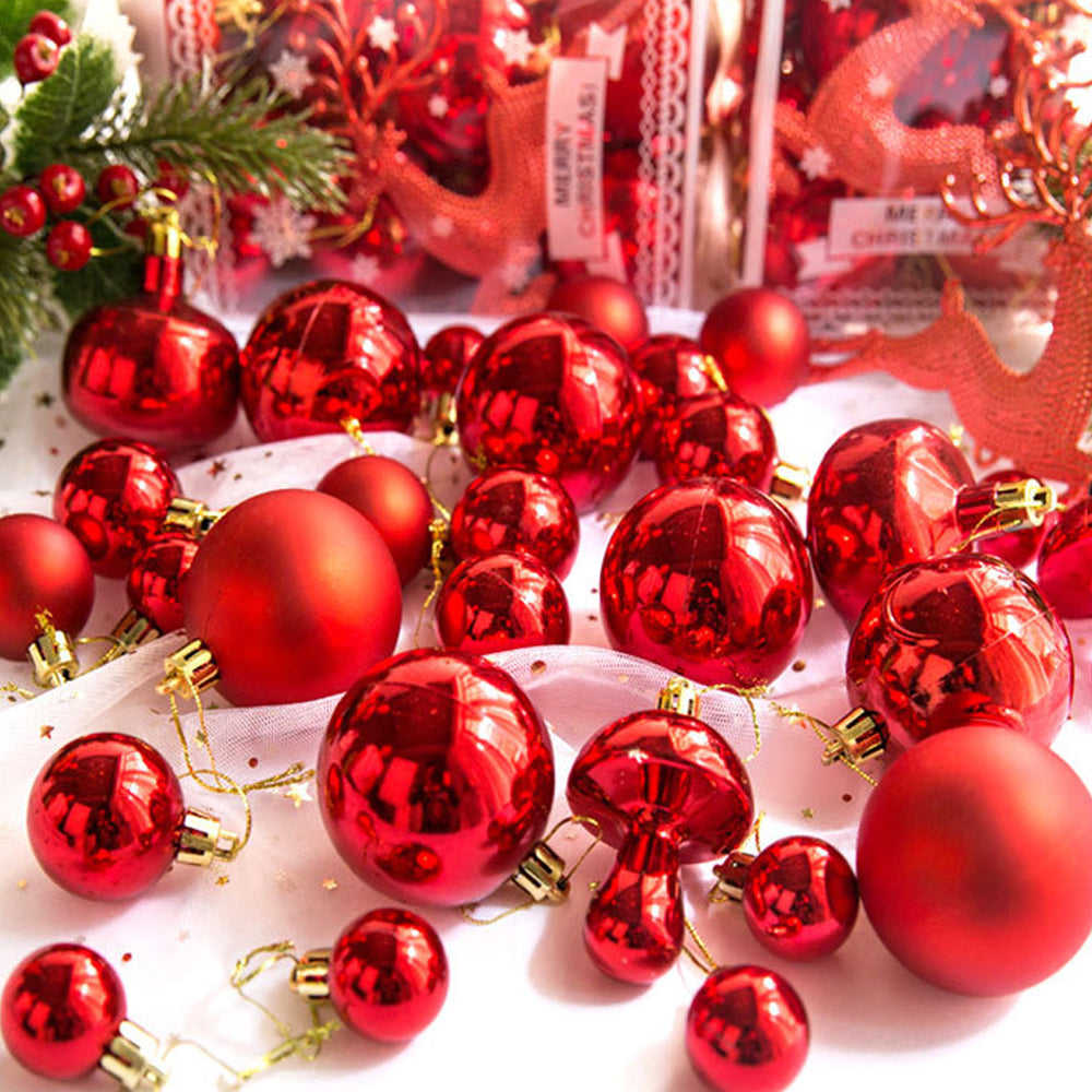 2set Christmas Tree Ornaments Set Tree for Xmas  Tree Decor Multicolor Red