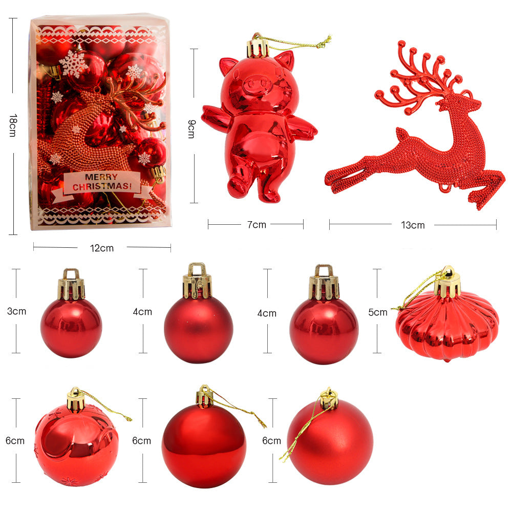 2set Christmas Tree Ornaments Set Tree for Xmas  Tree Decor Multicolor Red