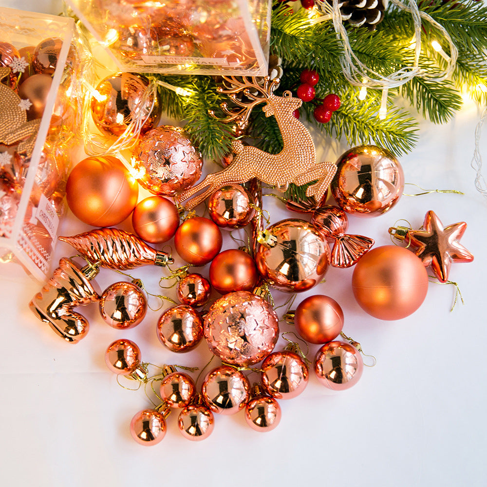 2set Christmas Tree Ornaments Set Tree for Xmas Wreath Tree Decor Two Gold