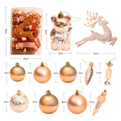 2set Christmas Tree Ornaments Set Tree for Xmas Wreath Tree Decor Two Gold