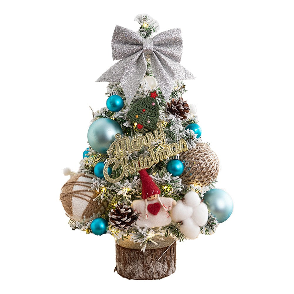 Artificial Mini Christmas Tree DIY Tabletop Ornaments Xmas Decor Style 1