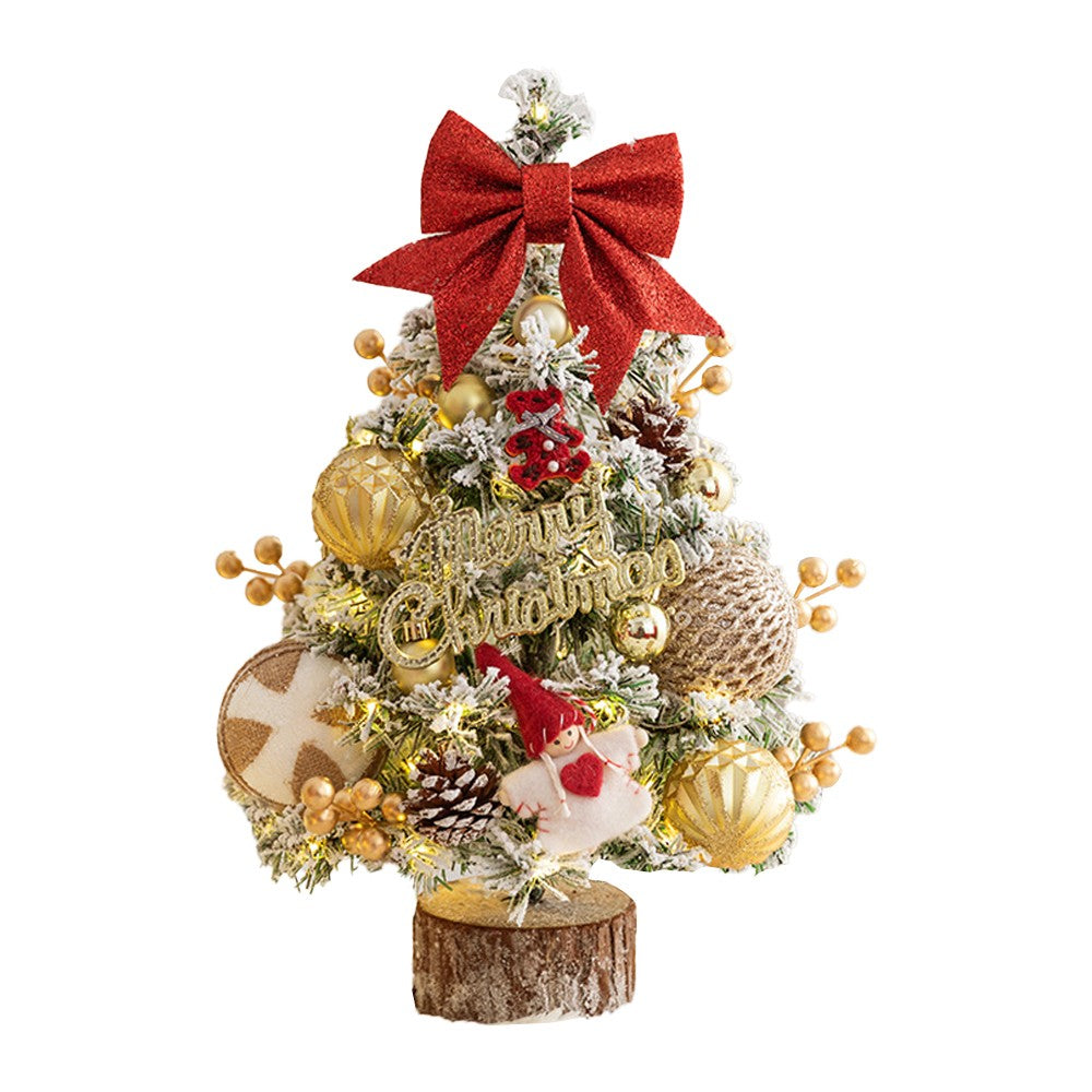 Artificial Mini Christmas Tree DIY Tabletop Ornaments Xmas Decor Style 2