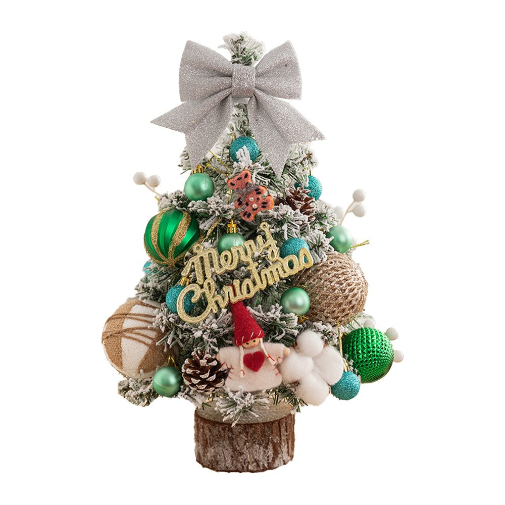 Artificial Mini Christmas Tree DIY Tabletop Ornaments Xmas Decor Style 3