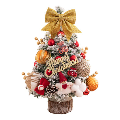 Artificial Mini Christmas Tree DIY Tabletop Ornaments Xmas Decor Style 4