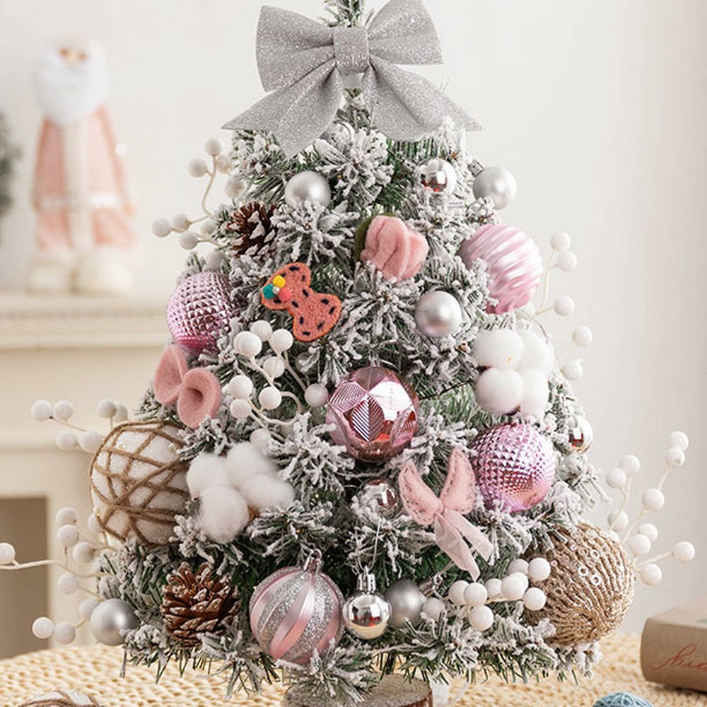 Artificial Mini Christmas Tree DIY Tabletop Ornaments Xmas Decor Style 5
