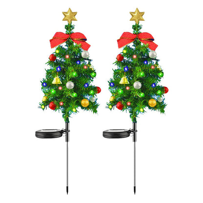 2Pcs Solar Christmas Tree Lights Outdoor Garden Decorative Light