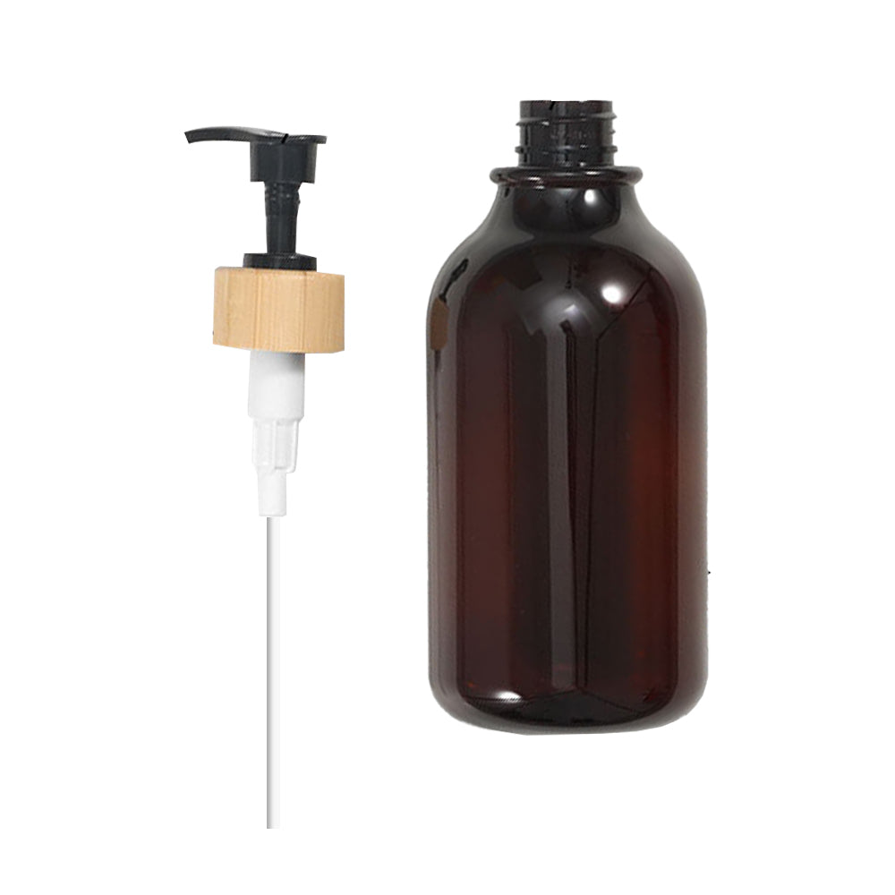 500ML Plastic Empty Pump Bottles Lotion Shampoo Bottle Container Brown