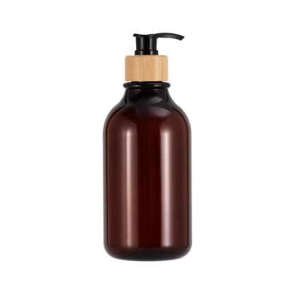 500ML Plastic Empty Pump Bottles Lotion Shampoo Bottle Container Brown
